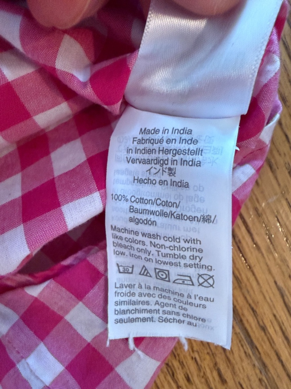 J.Crew Pink Gingham Button Down Shirt Medium Coastal Cottagecore Cotton - Picture 8 of 8